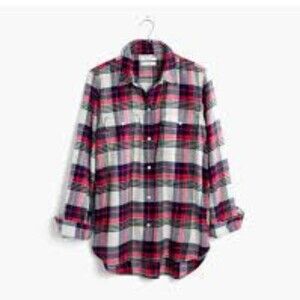 Madewell Flannel Classic Ex-Boyfriend Shirt in Drayton Plaid Size XS